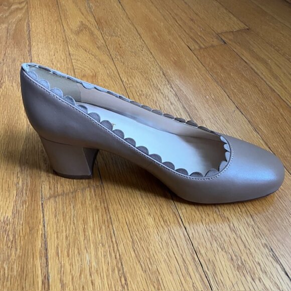 NWT Nine West Finnley0 leather pumps in Natural size 5 - Picture 3 of 11